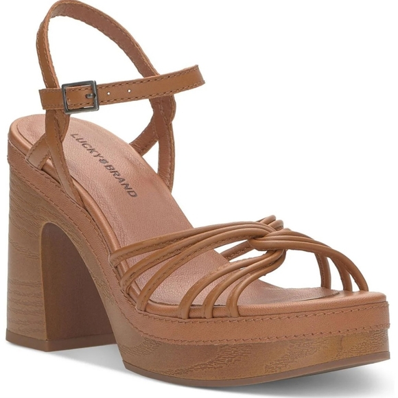 Lucky Brand Tan Platform Sandals - Picture 1 of 4